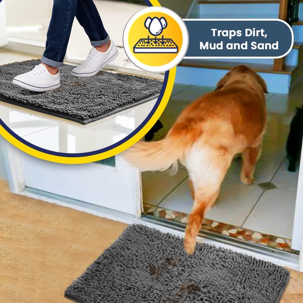 Muddy Mat® - Anti-Mud Dog Door Mat - Grey